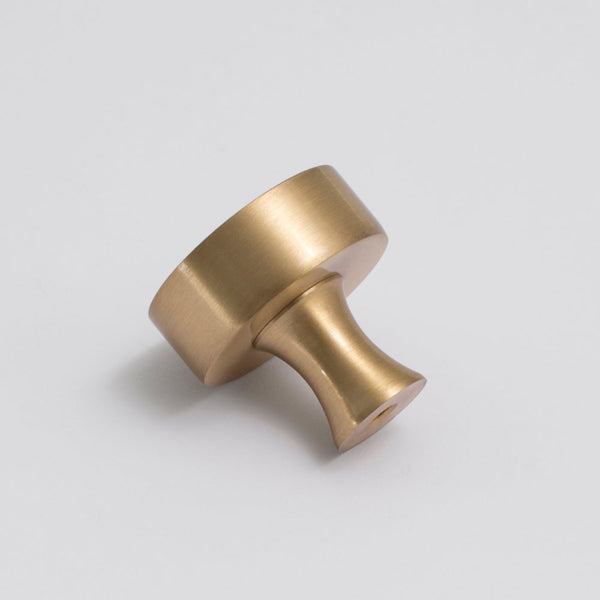 Atticus Knob - Satin Brass:Hepburn Hardware