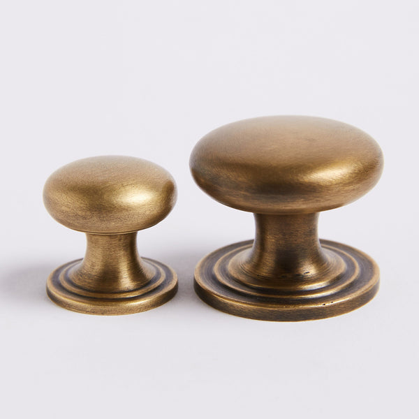 Kew Knob - Acid Washed Brass:Hepburn Hardware