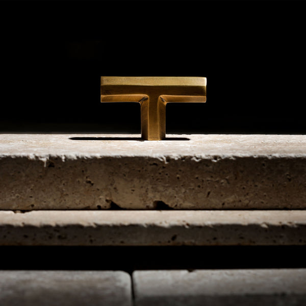 Henley T-Bar - Acid Washed Brass:Hepburn Hardware
