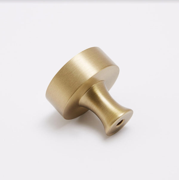 Atticus Knob - Burnished Brass:Hepburn Hardware