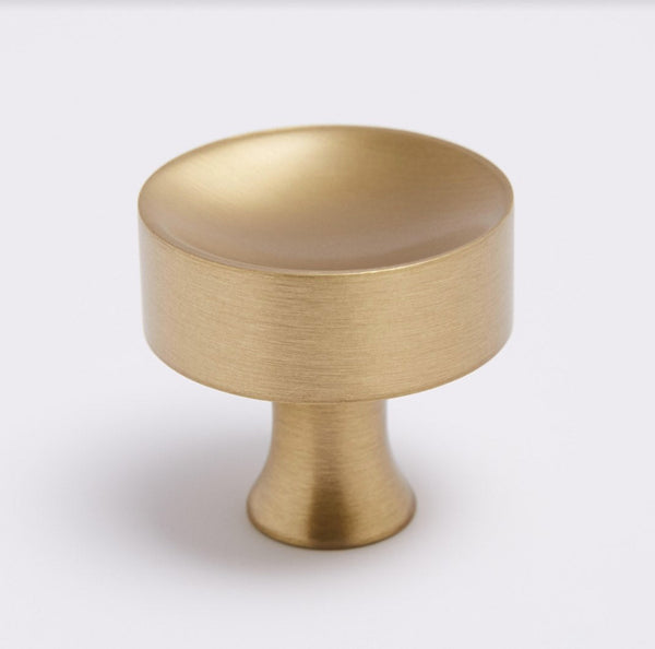 Atticus Knob - Burnished Brass:Hepburn Hardware