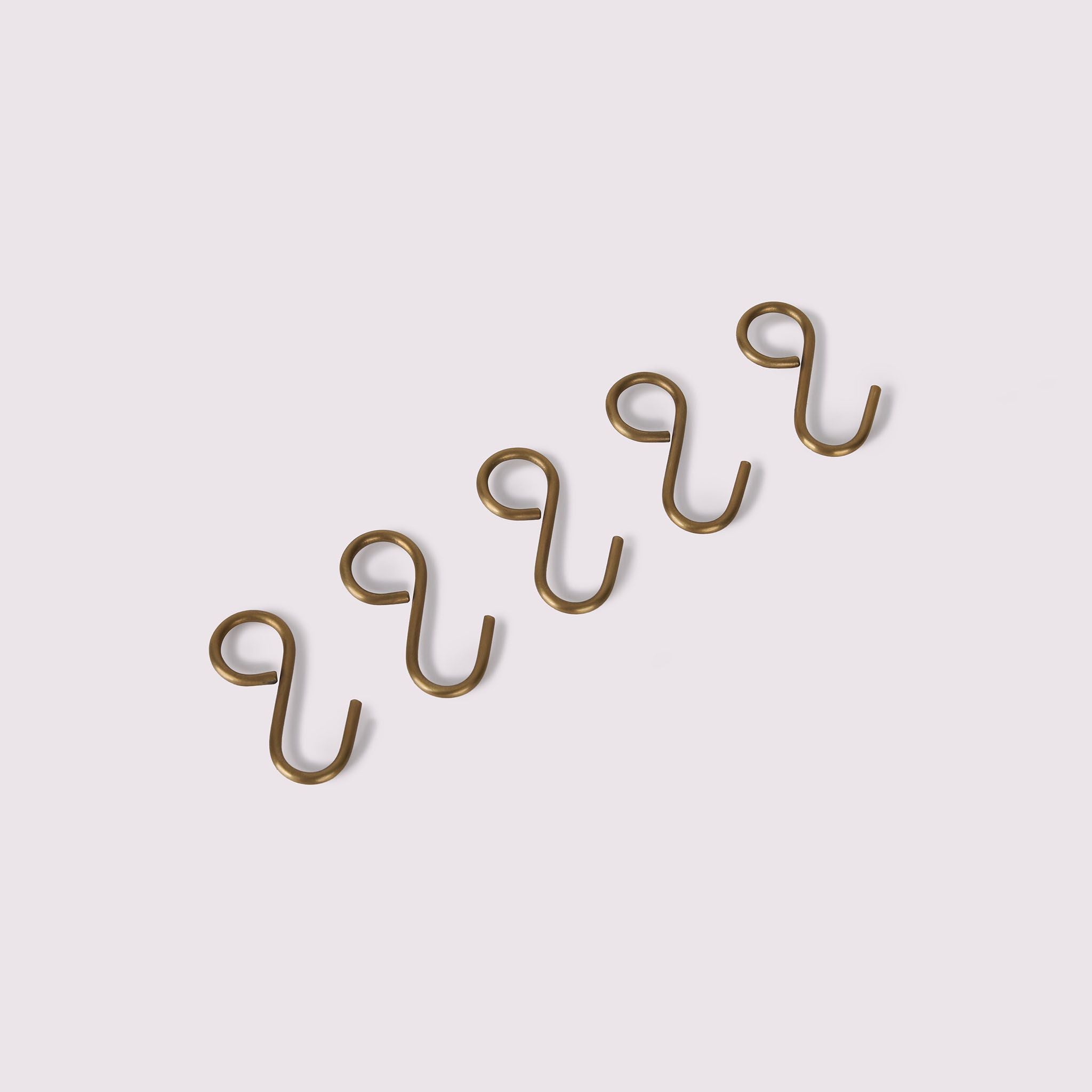 Utility Rail Hooks Acid Washed Brass Hepburn Hardware Wholesale