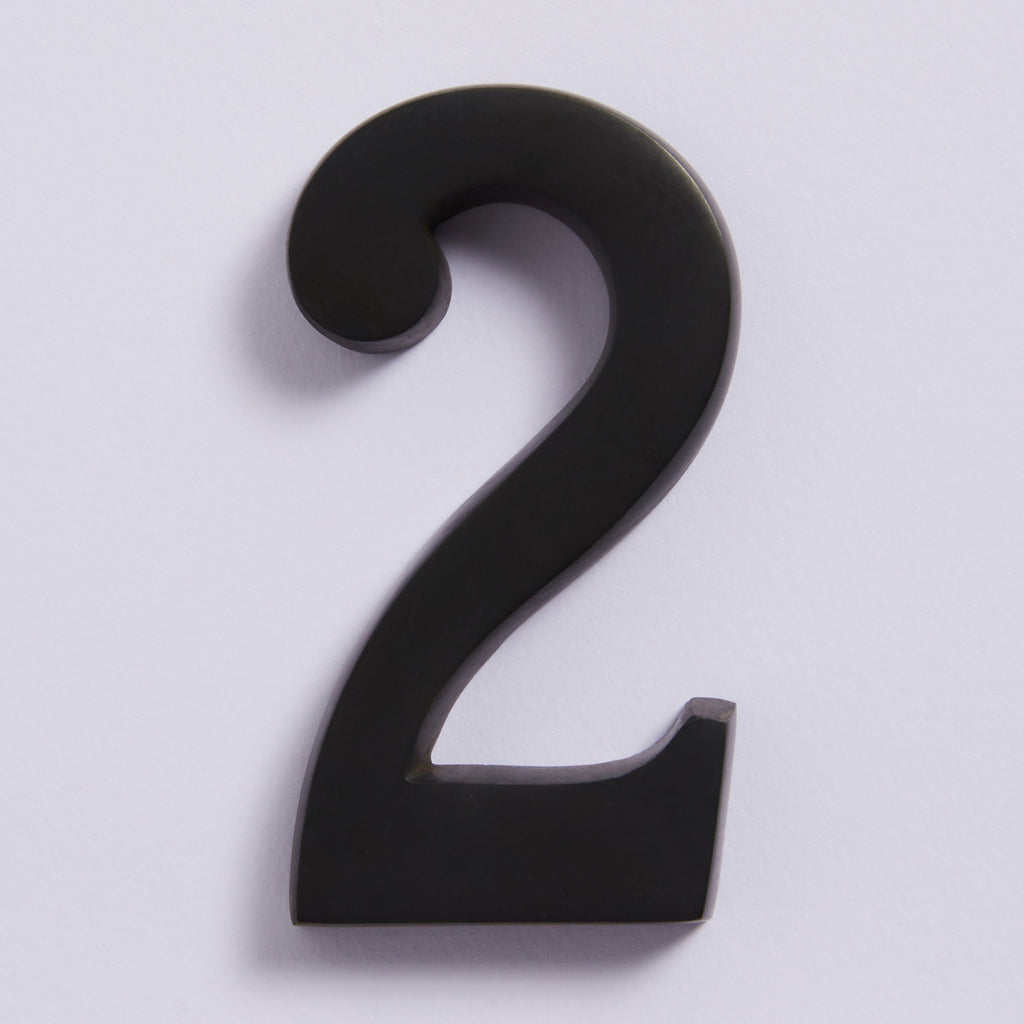 Small House Numbers - Scorched Black:2:Hepburn Hardware