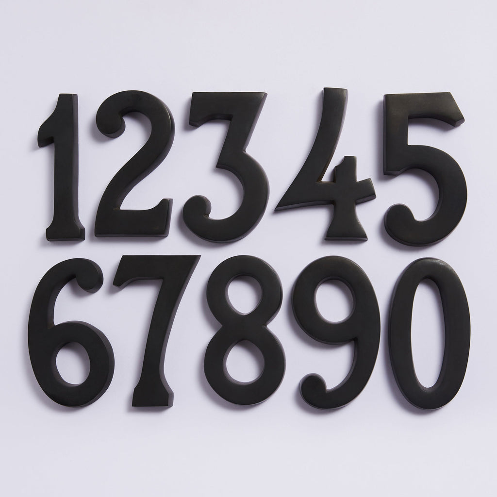 Small House Numbers - Scorched Black:Hepburn Hardware