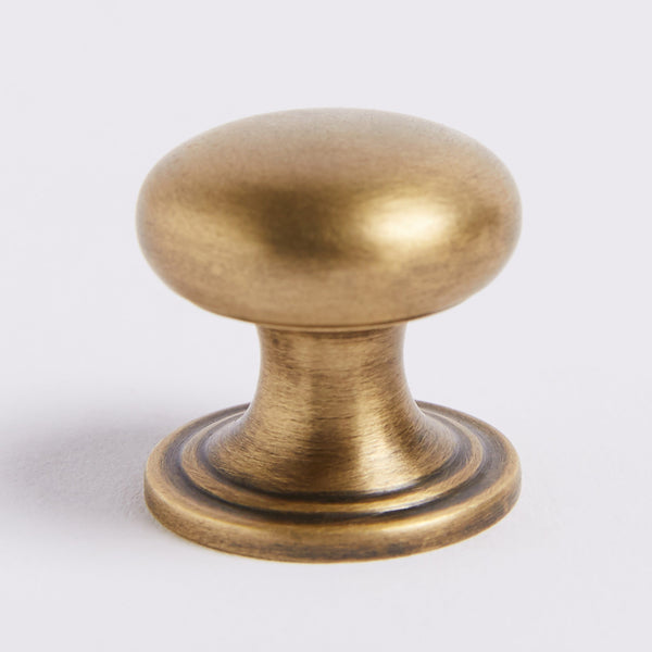 Kew Knob - Acid Washed Brass:Small:Hepburn Hardware